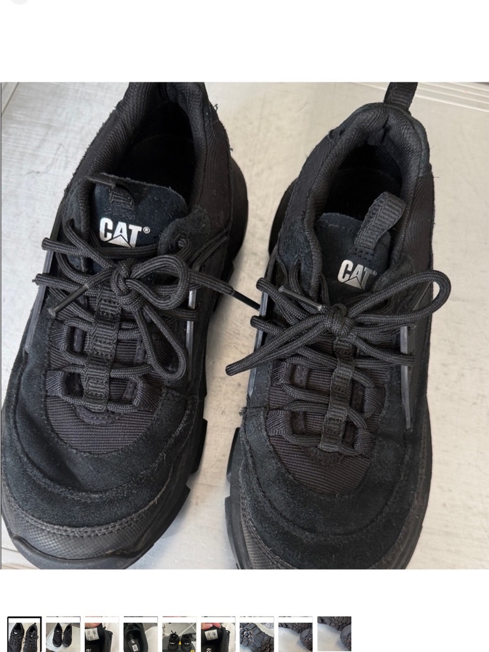 Caterpillar Men's Black Low-Top Lace-Up Sneakers